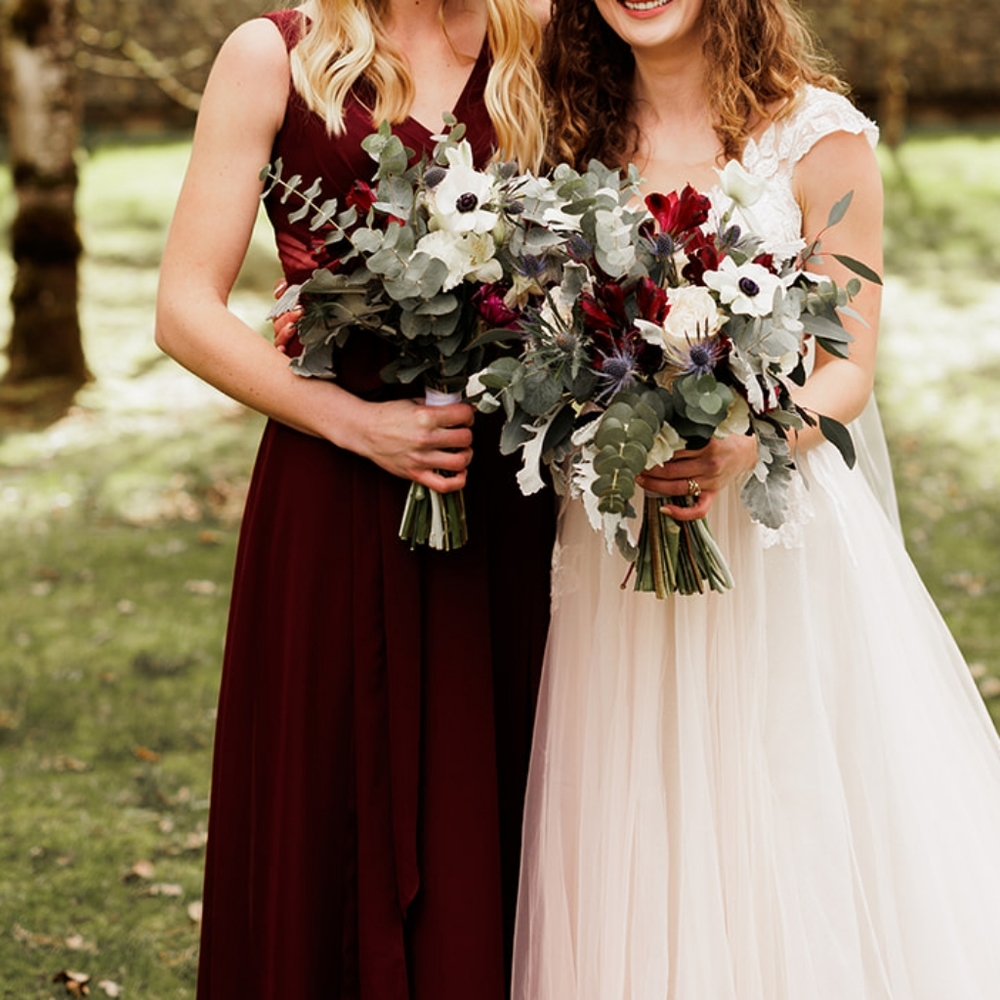 Azazie Alva Bridesmaid Dress in Cabernet - size A4